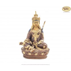 Original vergoldete Messing Statue Padmasambhava 21cm