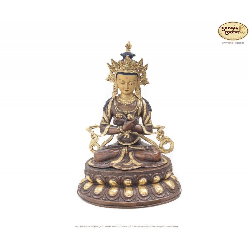 Original Messing Statue Vajrasatva vergoldet 51cm