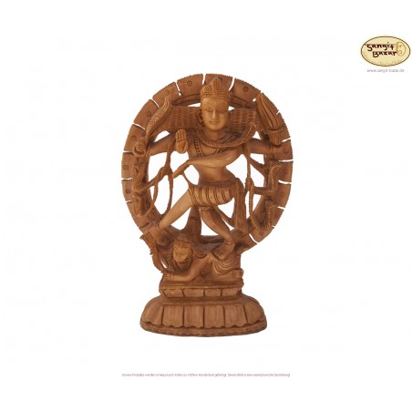 Shiva Statue aus Holz, 21cm - indische Handarbeit