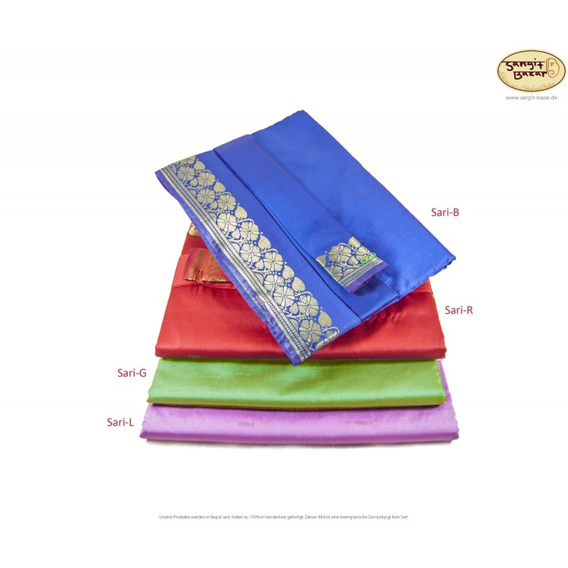 Echter Sari aus Indien, verschiedene Farben