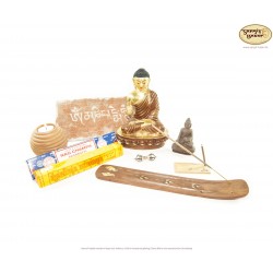 Buddha Messing Statue im Set